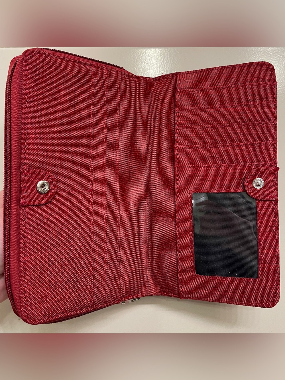 Disney Mickey Mouse Red and Black Walt Disney World Canvas Pouch - Picture 3 of 4